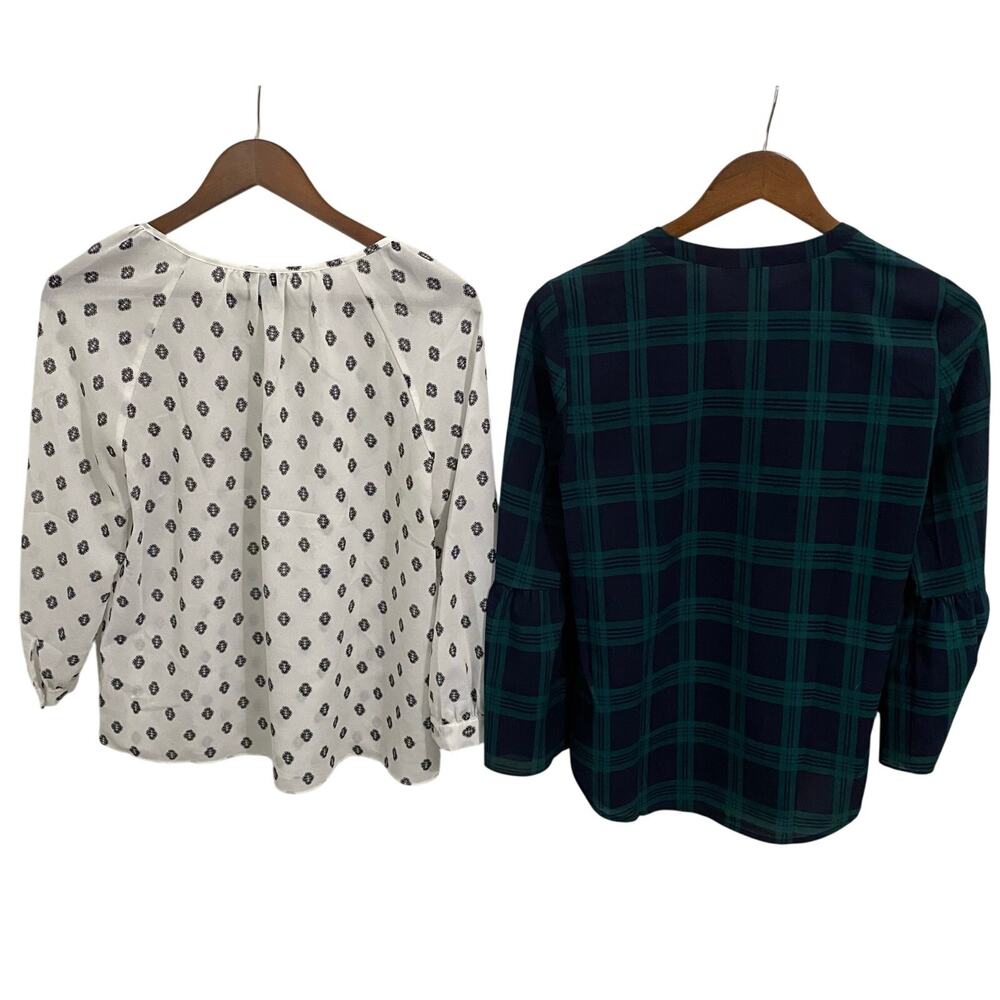 J. Crew Blouses Lot of 2 Women Size XS Long Sleeve Light Weight - Picture 2 of 10